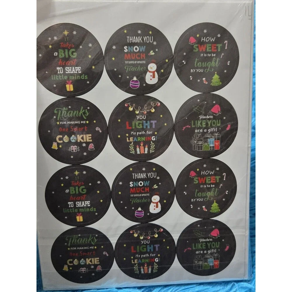 24 Pack Of Teacher Appreciation Holiday Themed Cards With Envelopes & Stickers